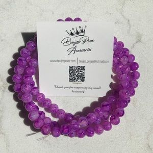 Purple Marble Style Beads